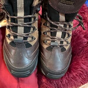 Genuine leather work boots.